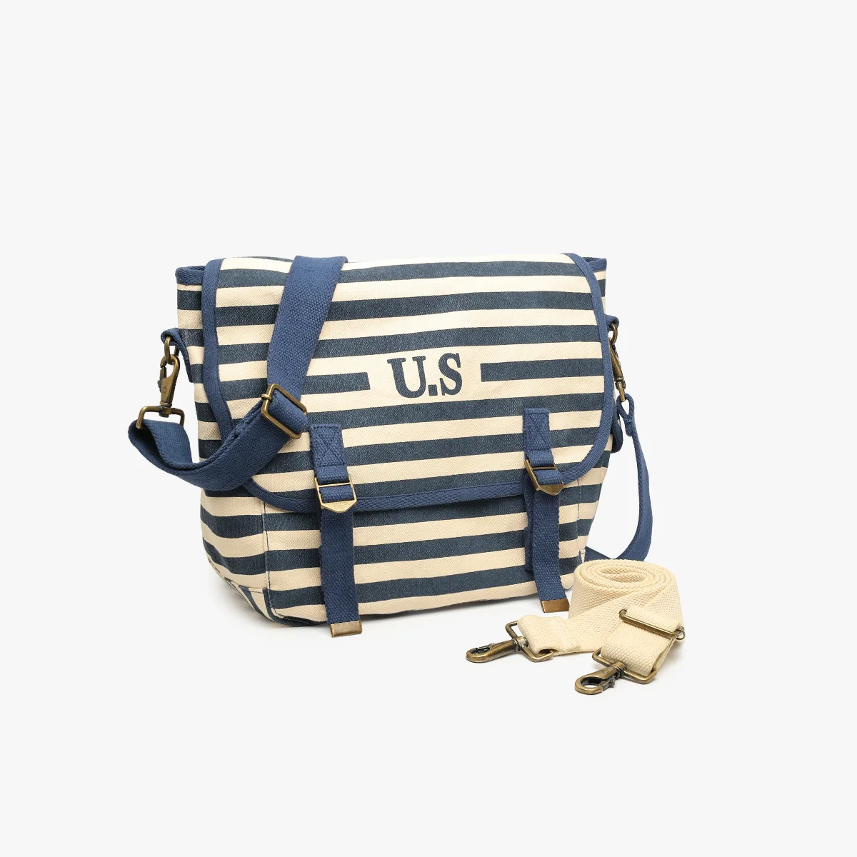 Grand toile marinière marine