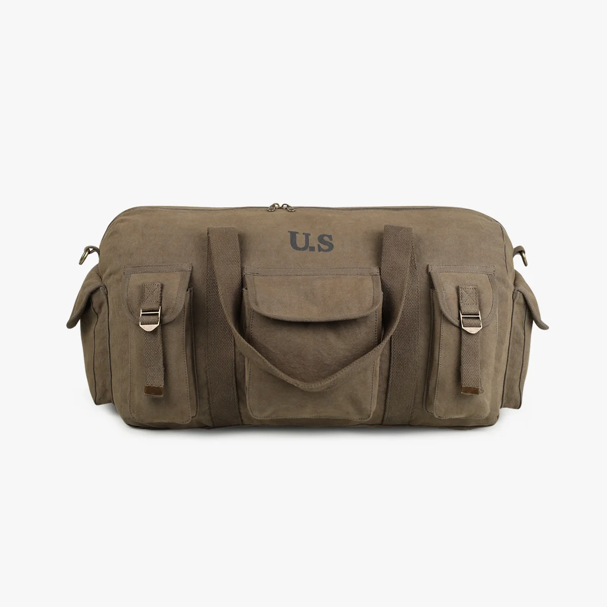 Grand sac sport toile kaki