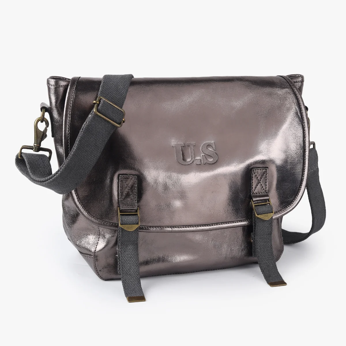 Grand cuir métallisé Anthracite