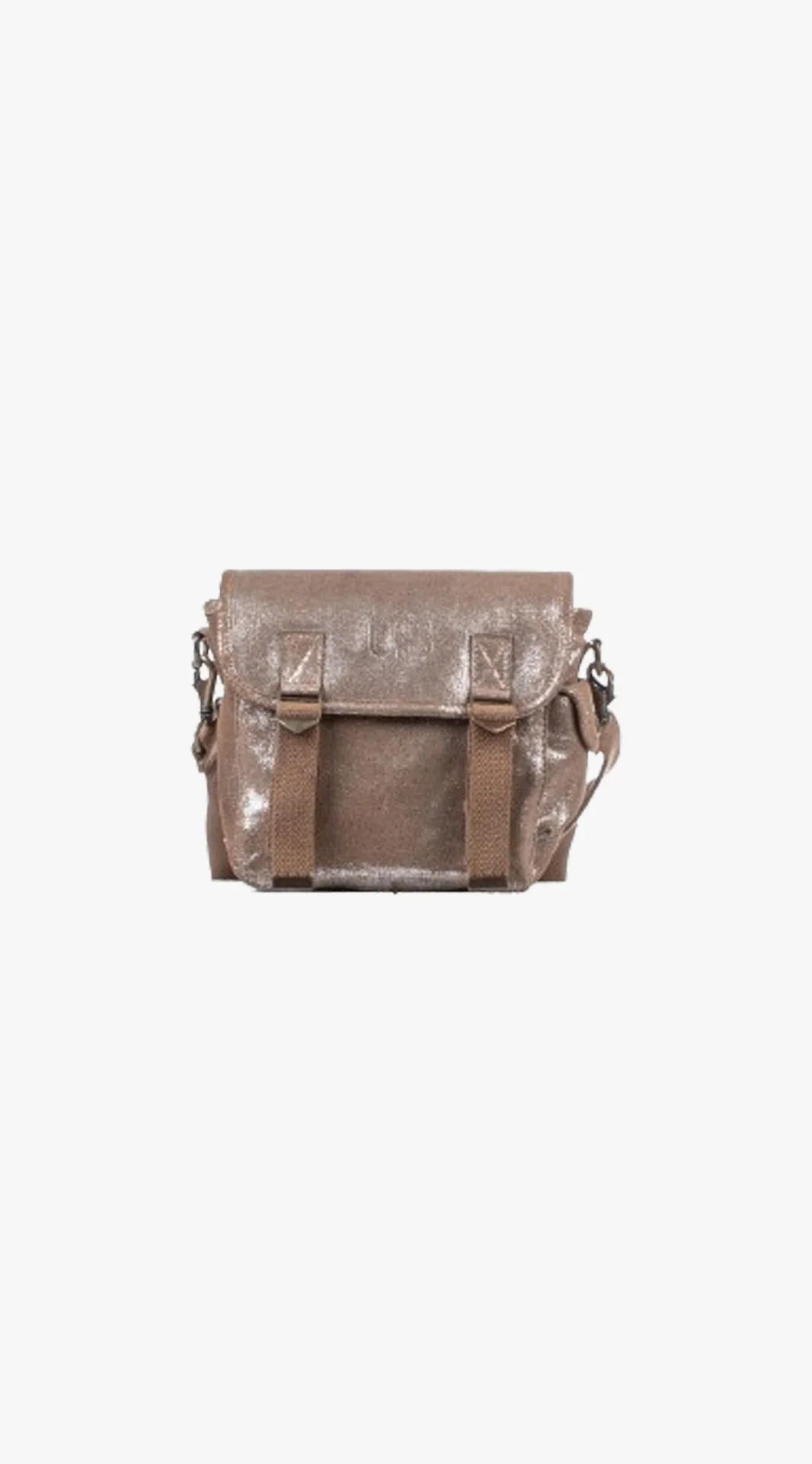Petit cuir effet lin beige