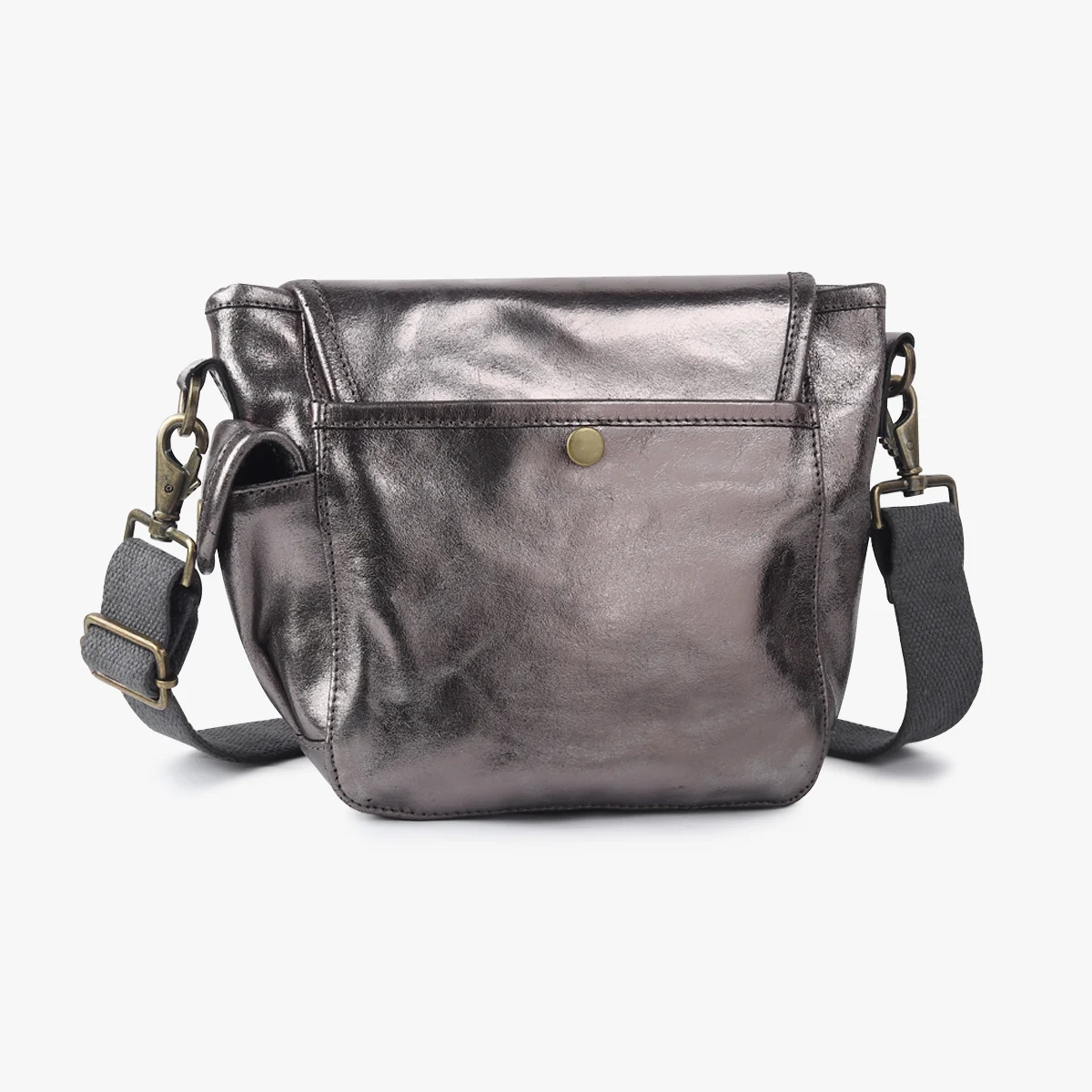 Petit cuir métallisé anthracite