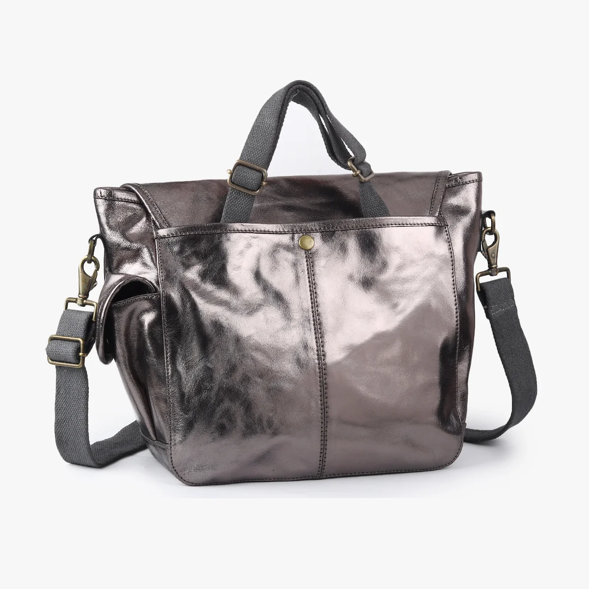 Grand cuir métallisé Anthracite