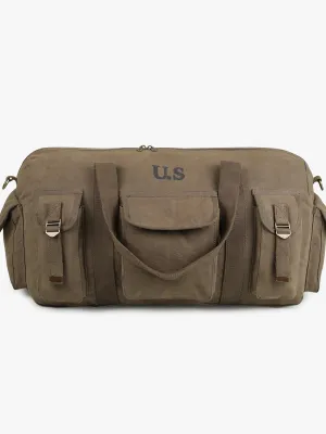 Grand sac sport toile kaki
