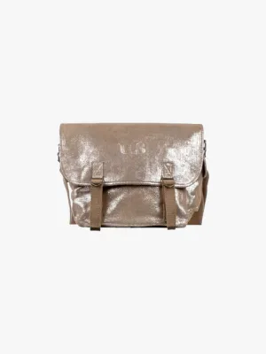 Grand cuir effet lin beige